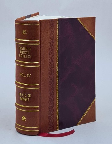 Traité droit romain - droit, v.